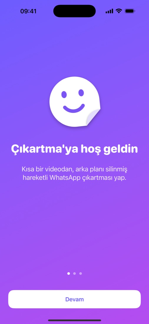 Hoş geldin ekranı